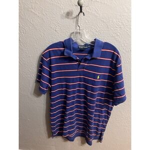 Polo Ralph Lauren Mens  Custom Fit Polo Shirt Striped Size XL Vintage